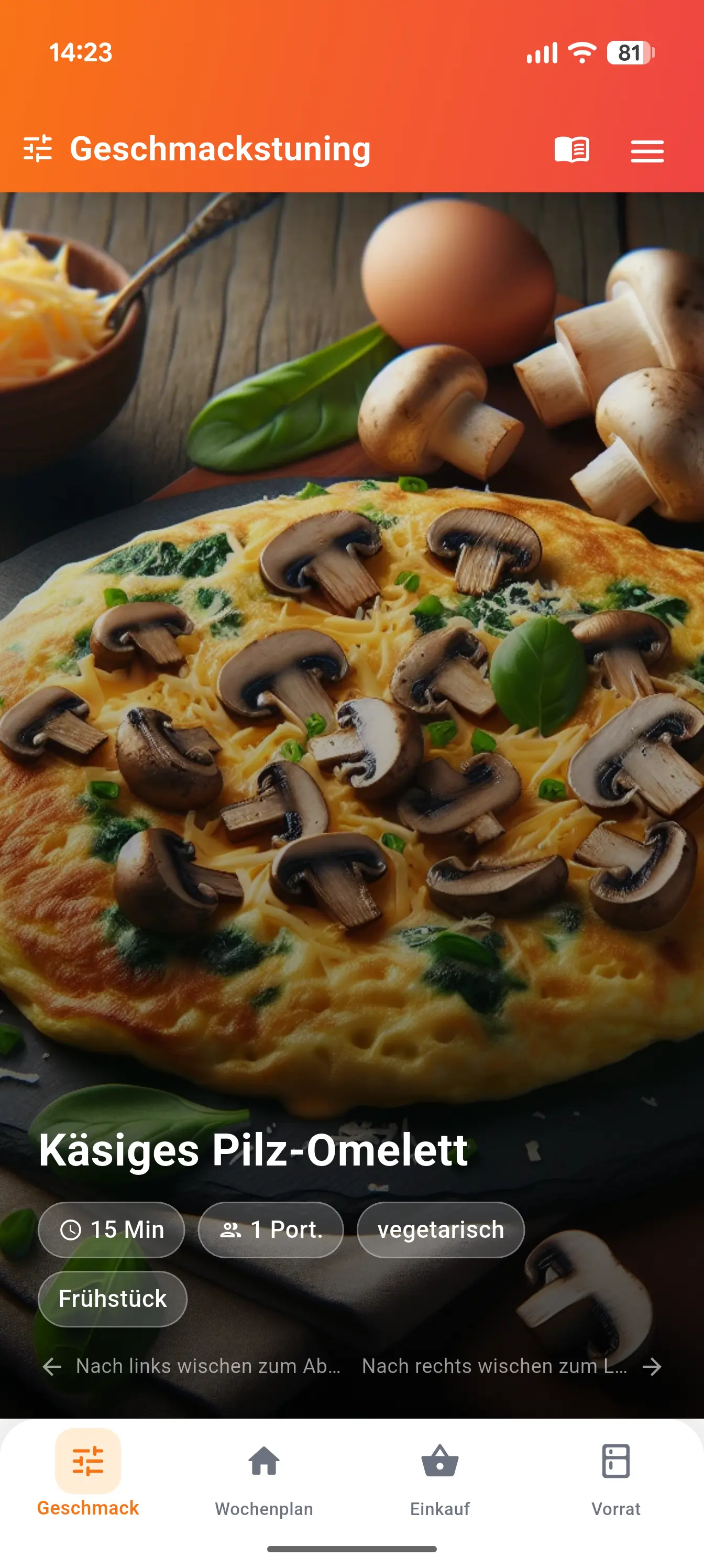 Gusto Taste Tuning - Rezepte liken und disliken